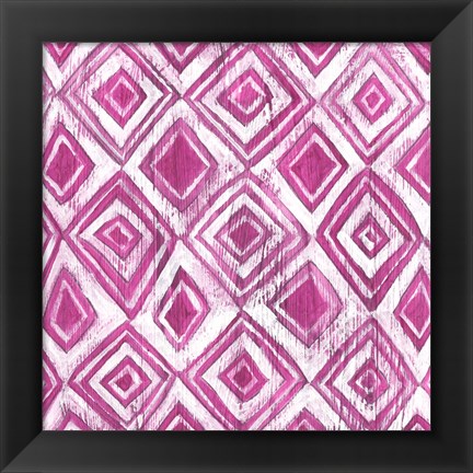 Framed Eclectic Textile I Print