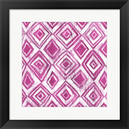 Framed Eclectic Textile I Print