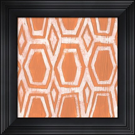 Framed Eclectic Textile V Print