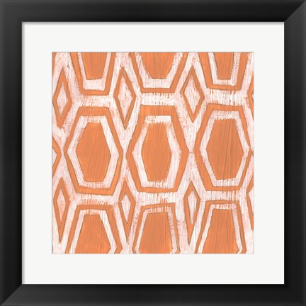 Framed Eclectic Textile V Print