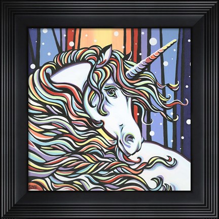 Framed Magical Unicorn I Print