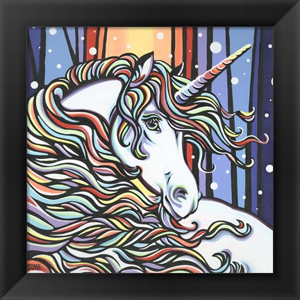 Framed Magical Unicorn I Print