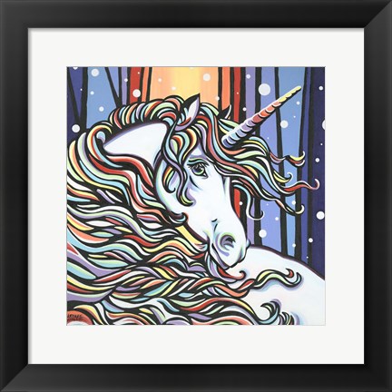 Framed Magical Unicorn I Print