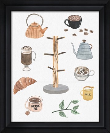 Framed Beverage Tree I Print