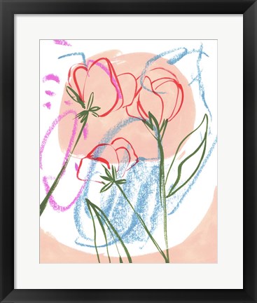 Framed Tulip Formation III Print
