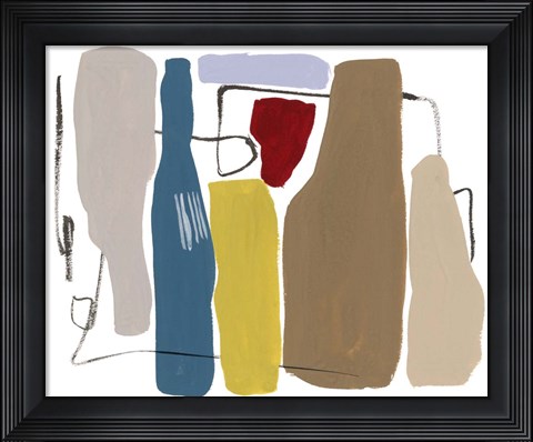 Framed Ceramic Vases III Print