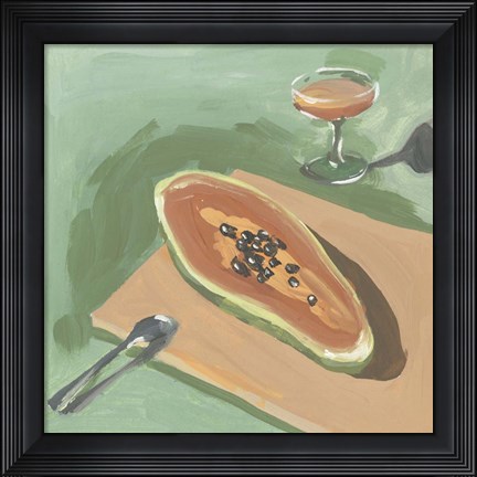 Framed Still Life with Papaya I Print