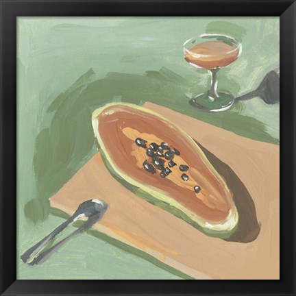 Framed Still Life with Papaya I Print