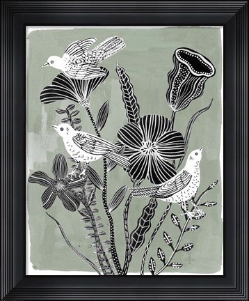 Framed Swallow Dance II Print