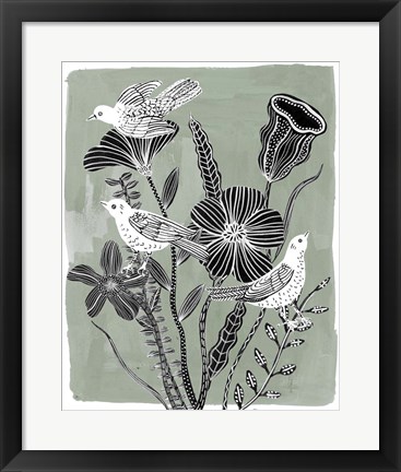 Framed Swallow Dance II Print