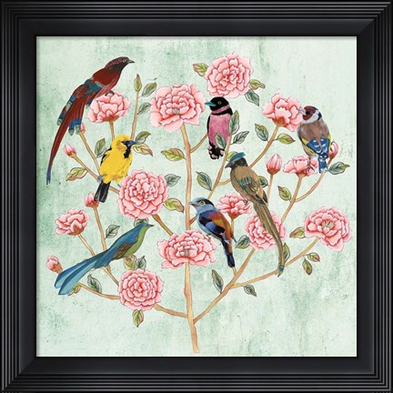 Framed Minty Chinoiserie I Print
