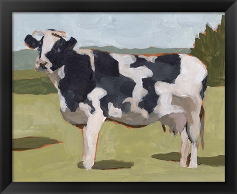 Framed Cow Portrait II Print