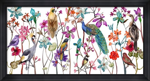 Framed Tangled Garden V Print