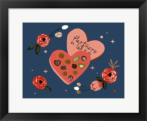 Framed Happy Galentine I Print