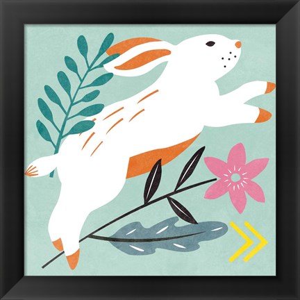 Framed Easter Bunnies I Print