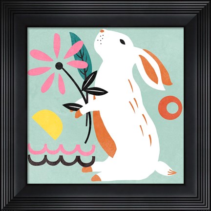 Framed Easter Bunnies II Print
