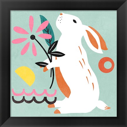 Framed Easter Bunnies II Print