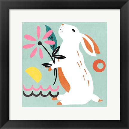 Framed Easter Bunnies II Print