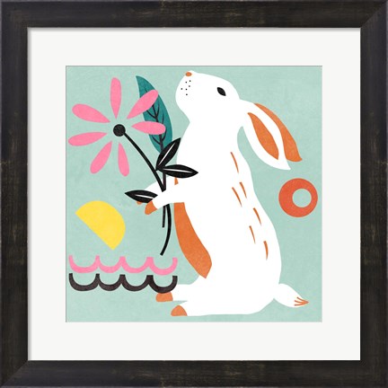 Framed Easter Bunnies II Print