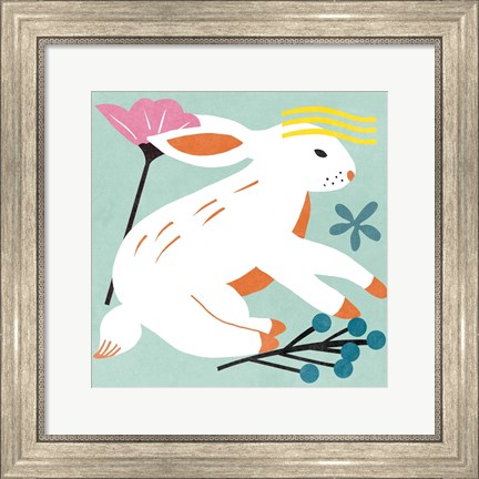 Framed Easter Bunnies III Print