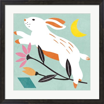 Framed Easter Bunnies IV Print