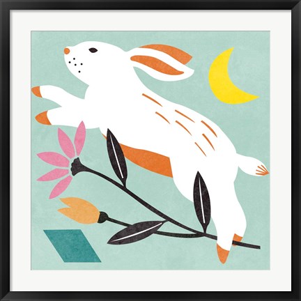 Framed Easter Bunnies IV Print