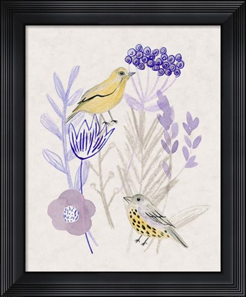 Framed Meander in Violet I Print