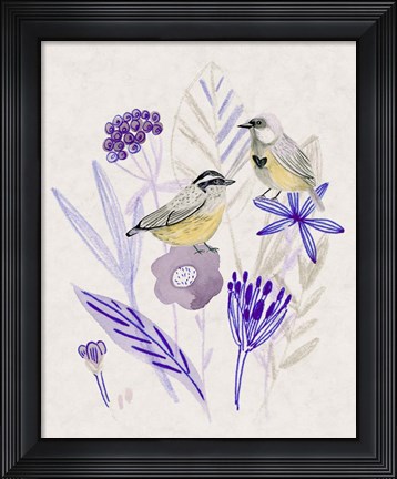 Framed Meander in Violet II Print