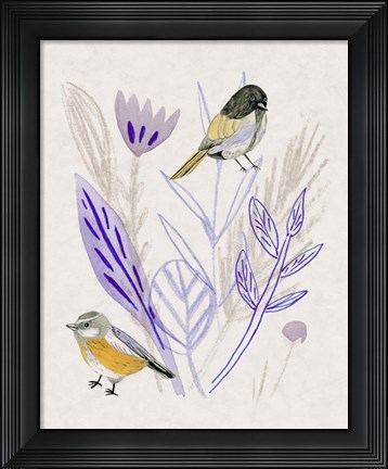 Framed Meander in Violet III Print