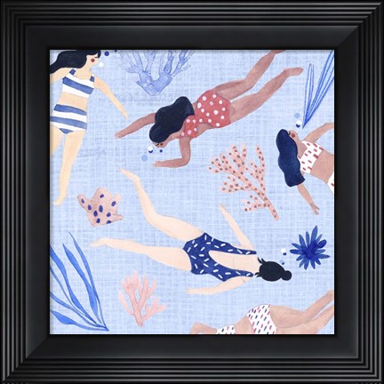 Framed Gone Swimming IV Print
