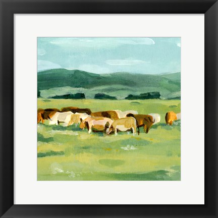 Framed Rural Fields II Print