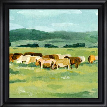 Framed Rural Fields II Print