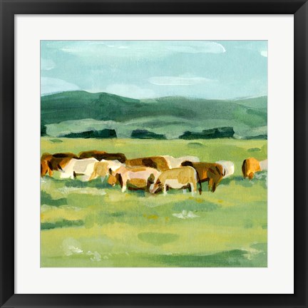 Framed Rural Fields II Print