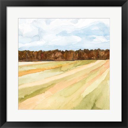 Framed Autumn Crops I Print