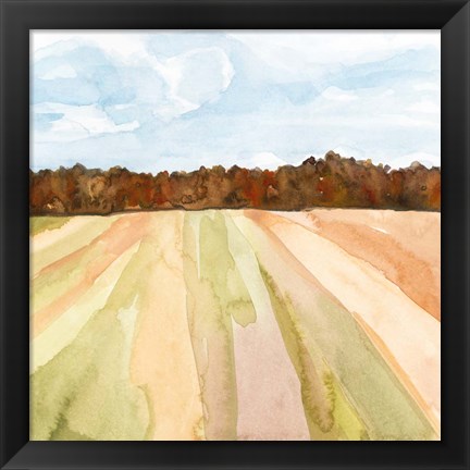 Framed Autumn Crops II Print