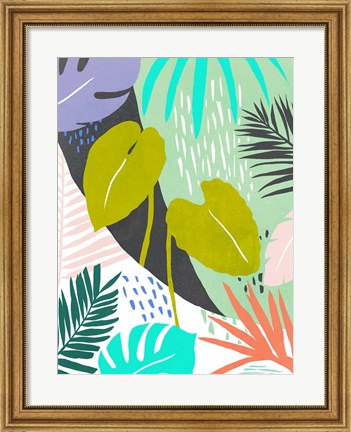 Framed Jazzy Jungle I Print