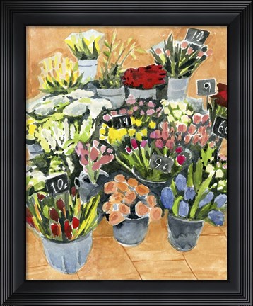 Framed Street Florist II Print