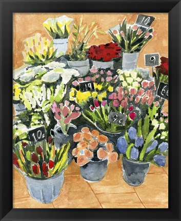 Framed Street Florist II Print