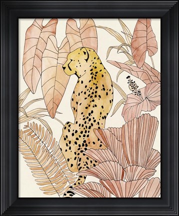 Framed Blush Cheetah I Print