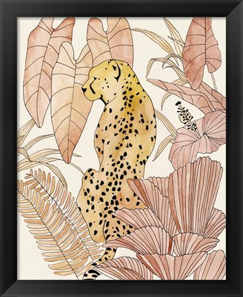 Framed Blush Cheetah I Print