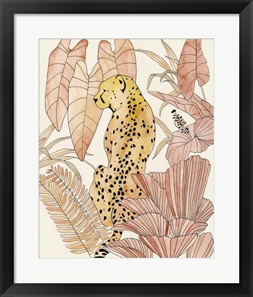 Framed Blush Cheetah I Print