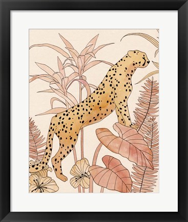 Framed Blush Cheetah II Print