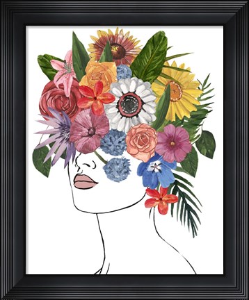 Framed Flower Lady I Print