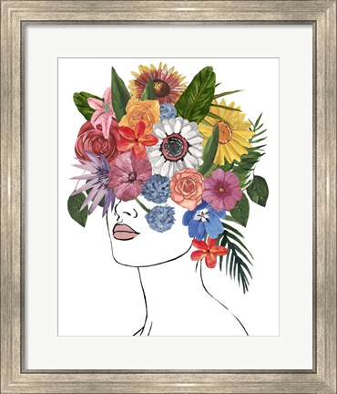 Framed Flower Lady I Print