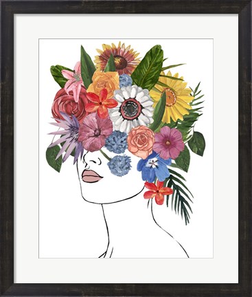 Framed Flower Lady I Print