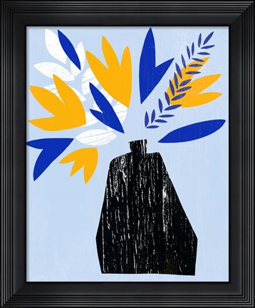 Framed Ruffled Vase II Print