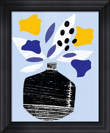Framed Ruffled Vase III Print