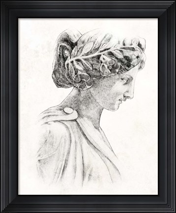Framed Greek Statue I Print