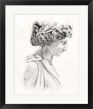 Framed Greek Statue I Print