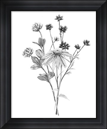 Framed Garden Cluster I Print